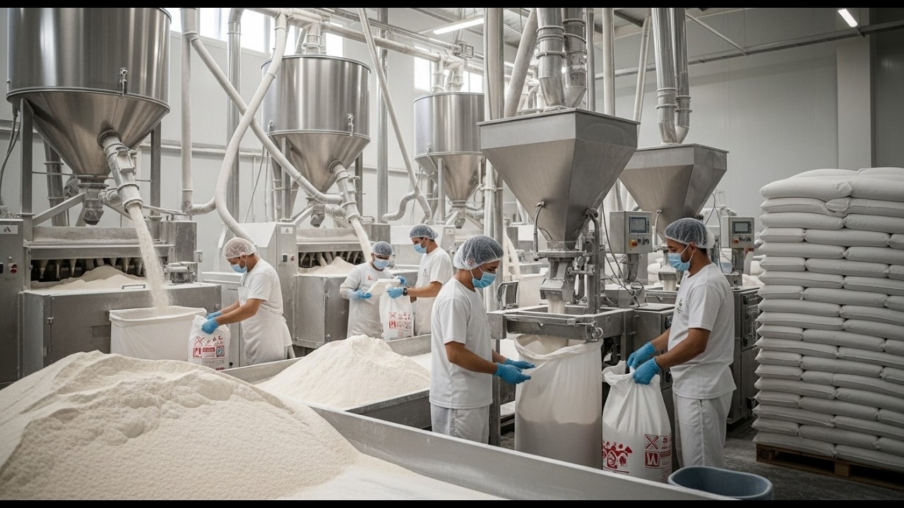 Inside a Modern Flour Mill: From Wheat Grains to Packed Wheat Flour