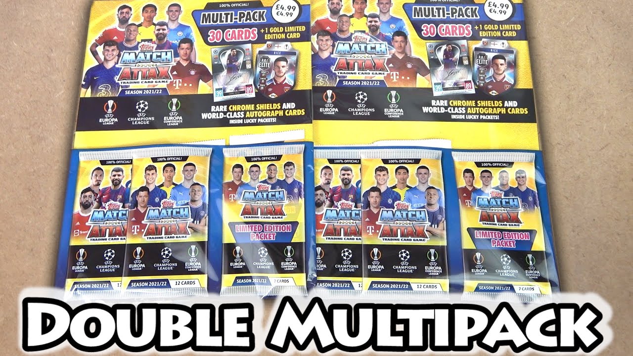 NEW! Match Attax 2021/22 Double Multipack Opening | Brand New Collection | 2 Gold Limited Editions