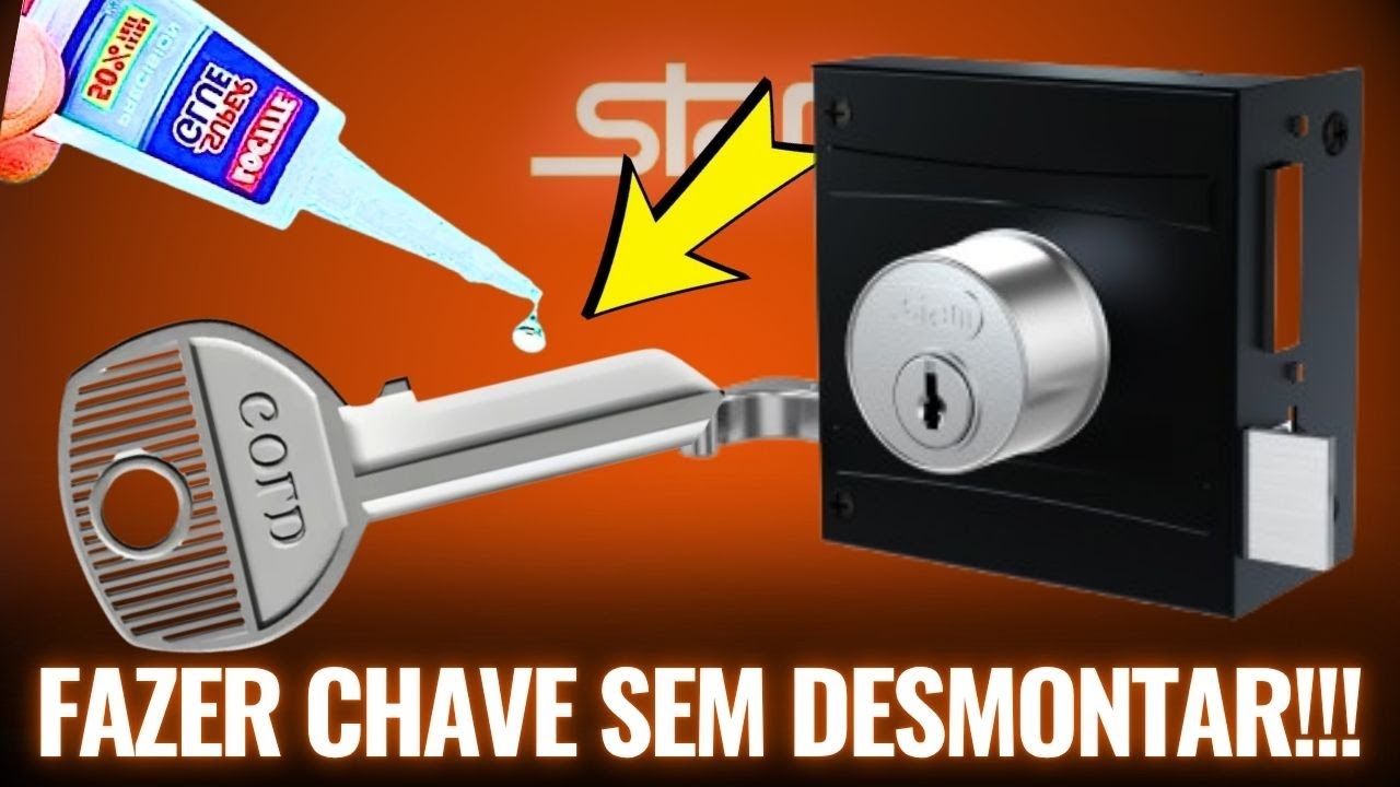 ✅COMO FAZER CHAVE SEM DESMONTAR A FECHADURA!
