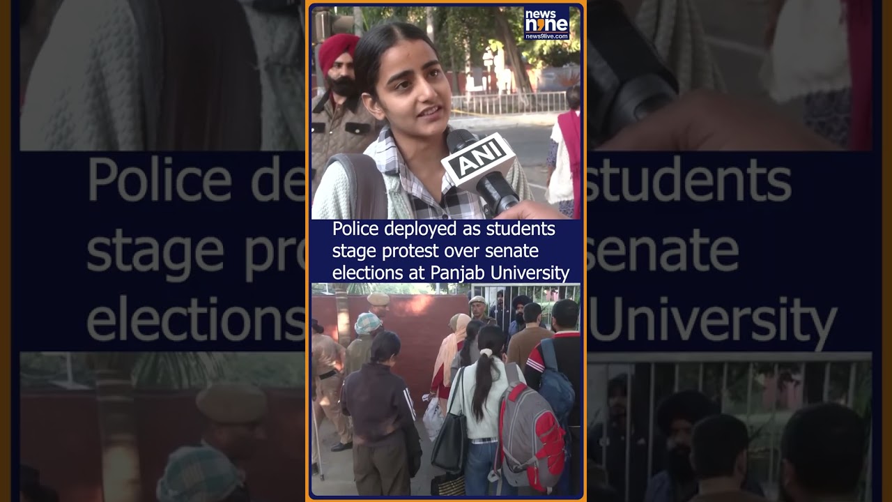 Police Deployed as Students Stage Protest Over Senate Elections at Panjab University | News9