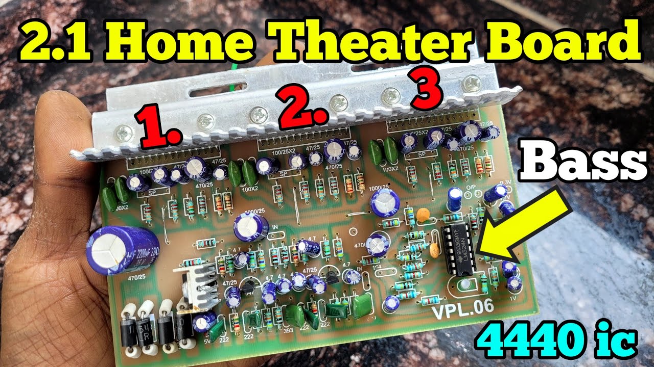 2.1 Home Theater Board 4440 ic || Power full tower Board || Electronics Verma