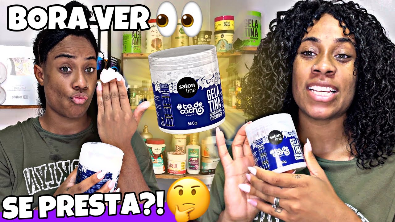 BORA VER SE PRESTA?! Testei a GELATINA HIDRATANTE gel creme LANÇAMENTO da Salon line 🫨