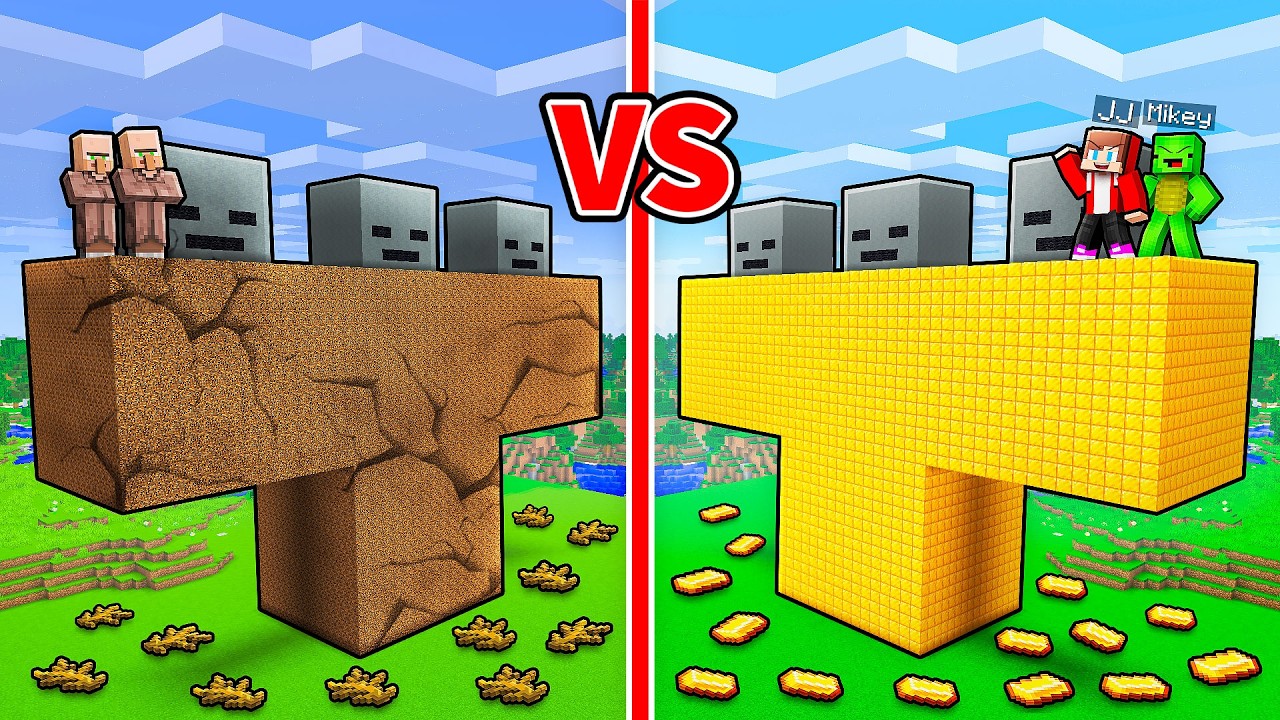 JJ and Mikey vs Villagers: GIANT WITHER BATTLE in Minecraft - Maizen