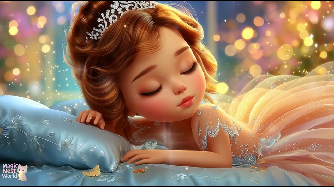 Sleeping Princess on the Moon 🌙✨ Gentle Lullaby for Sweet Dreams | Baby Sleep Music