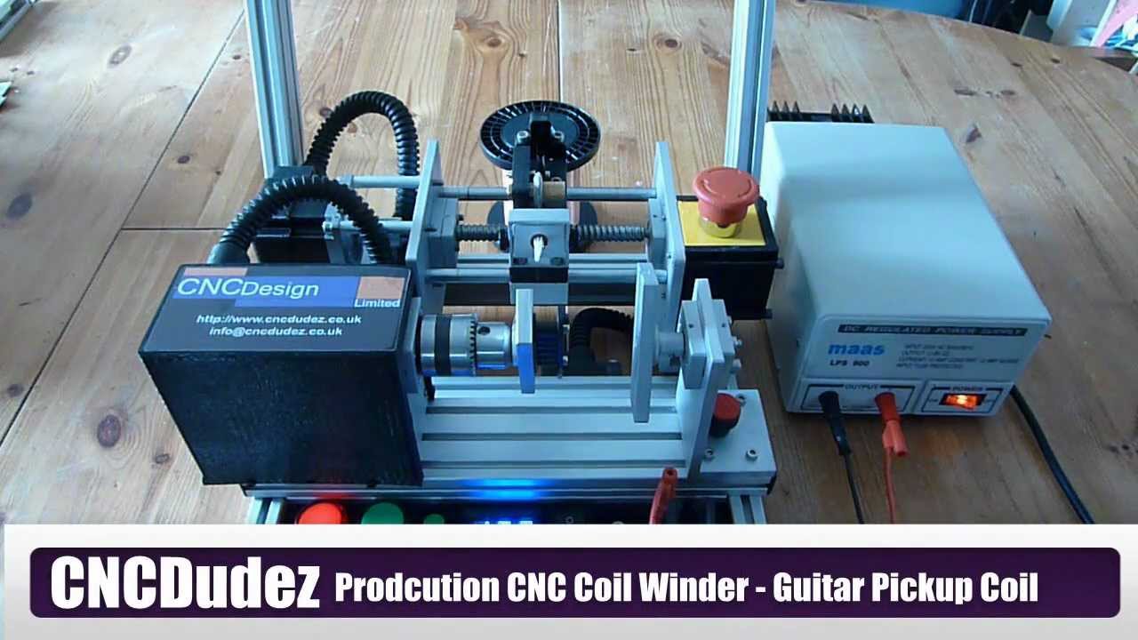 CNCDudez Production CNC Coil Winder MK1-Winding a Guitar Pickup Coil