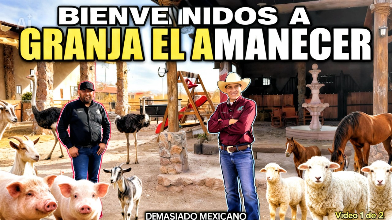 Aquí hay AVESTRUCES LLAMAS GALLINAS JABALIES BISONTES Y CHIVAS