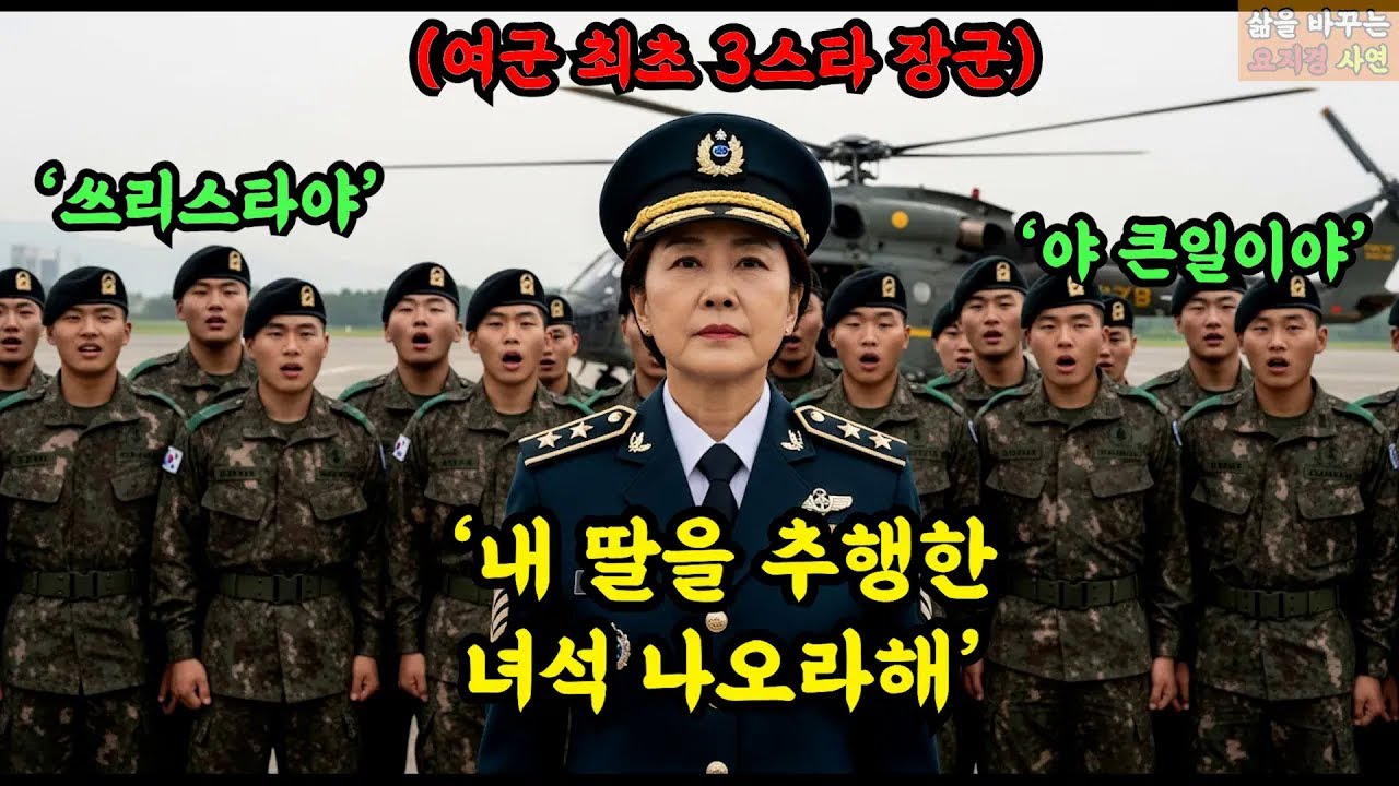 네 엄마가 장군이면 난 대통령이야! 군인 딸을 무시하던 중령 하지만 그날 진짜 별 세개 장군엄마가 헬기에서 내렸다