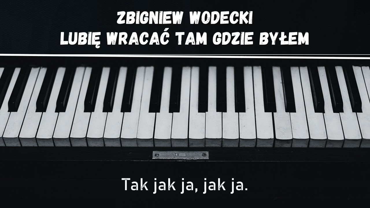 Zbigniew Wodecki - Lubię wracać tam gdzie byłem - podkład karaoke tonacja Bb-dur (link w opisie)