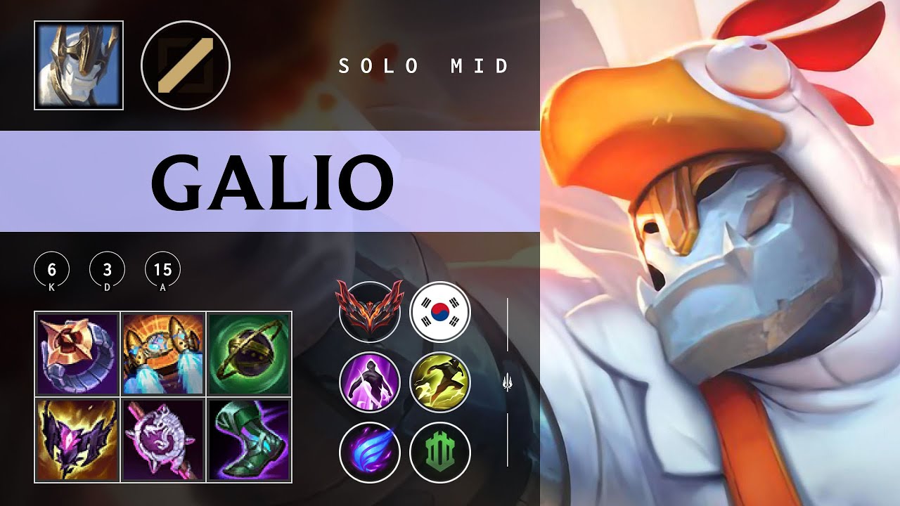 Galio Mid vs Aurora - KR Grandmaster Patch 25.24
