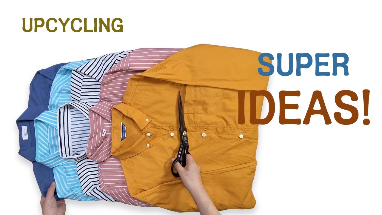 DIY  버리기 아까운 셔츠로 예쁜 앞치마 만들기 2가지/2 ways to make a pretty apron from a discarded shirt/Upcycling/셔츠 리폼