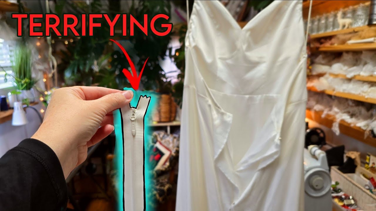 Scared of putting in a zipper? (invisible zipper & bias-cut dress. YIKES!)