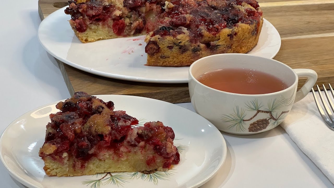 Not Really A Pie, But More Like A Cake - Nantucket Cranberry Pie - A Cranberry UpSide Down Cake