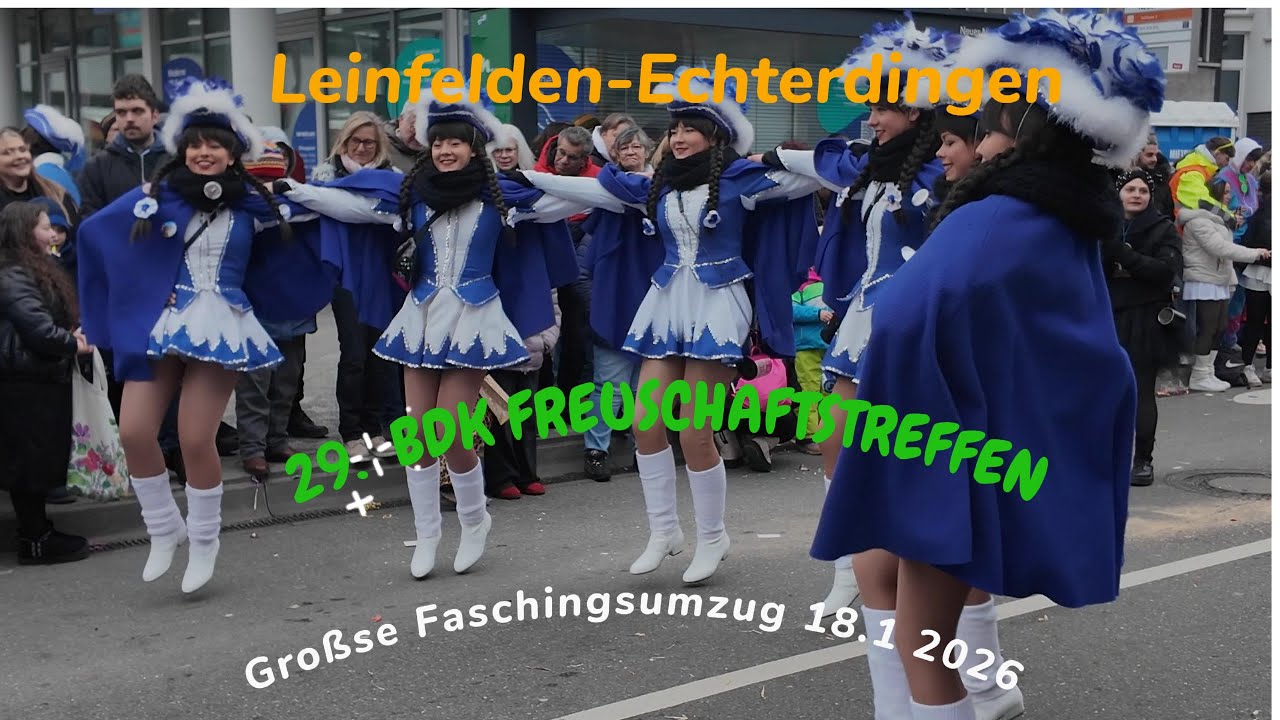 Lể Hội diễn hành lớn 18 01 2026  Großse Faschingsumzug .leinfelden. Echterdingen/  Vantv VietDuc