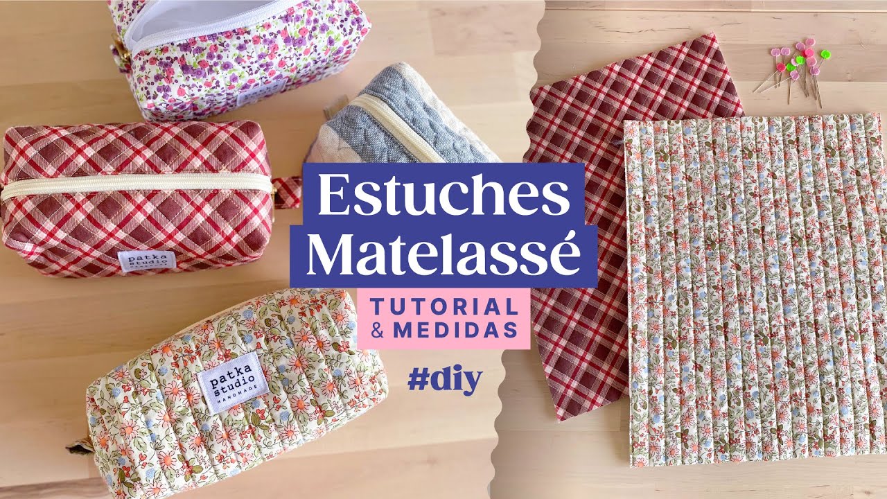 Estuches Matelass&eacute; DIY | Zipper Box Pouch with Quilting | Patrones & Costura | Patka Studio