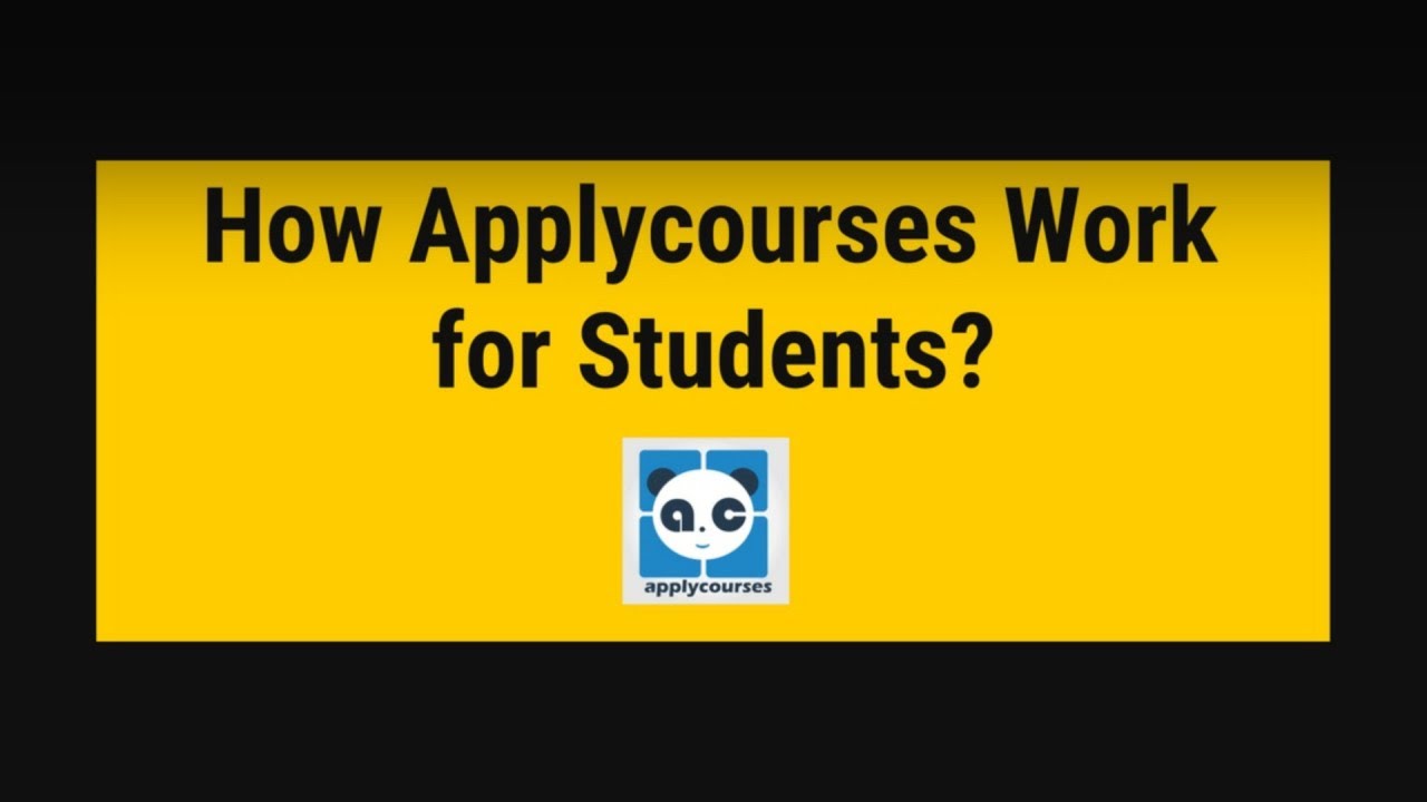 Know how applycourses work for students
