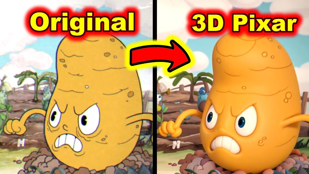 Cuphead (AI) - All Bosses Reimagined in Pixar 3D Animation!!!