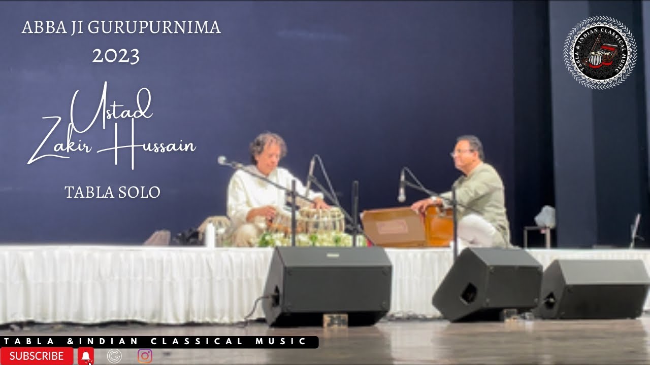 Ustad Zakir Hussain Tabla Solo at Abba ji Guru Purnima 2023.
