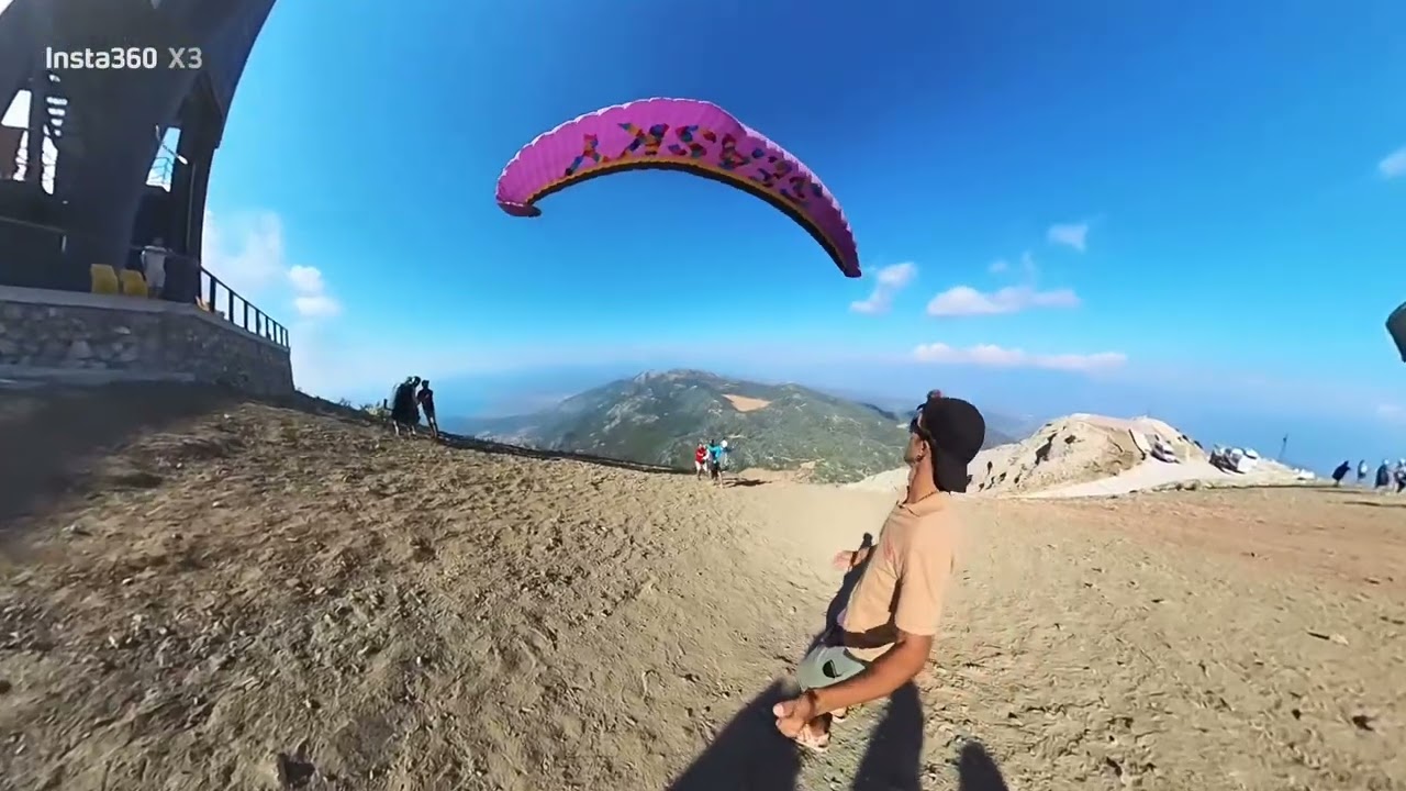 🪂 Fethiye Babadağ 1960m Take Off | Paragliding Start ⛰️ #paragliding #insta360 #mountainswiev 