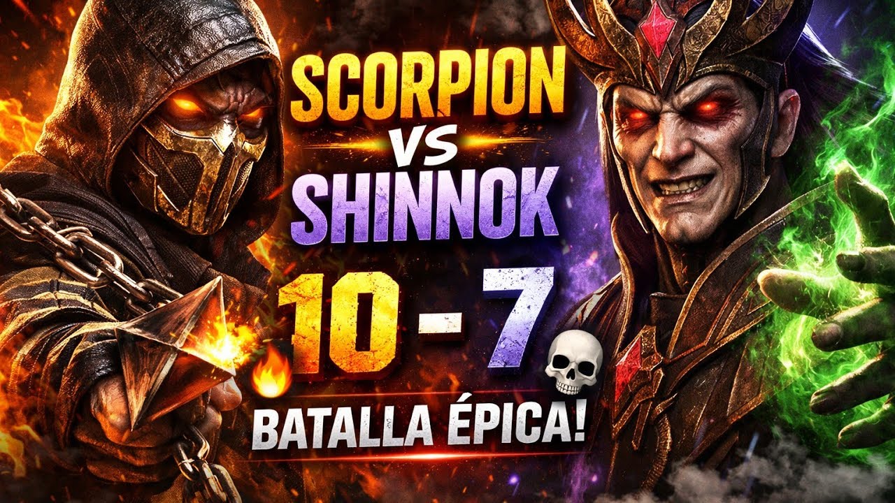 Mortal Kombat X SCORPION vs SHINNOK  🔥 Pelea intensa… esto se salió de control 💀 #shorts
