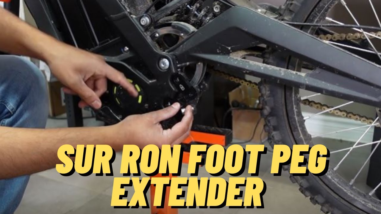 Sur ron/Segway Foot Peg Extenders and Peg Support Installation Milk Racing Peg Drops