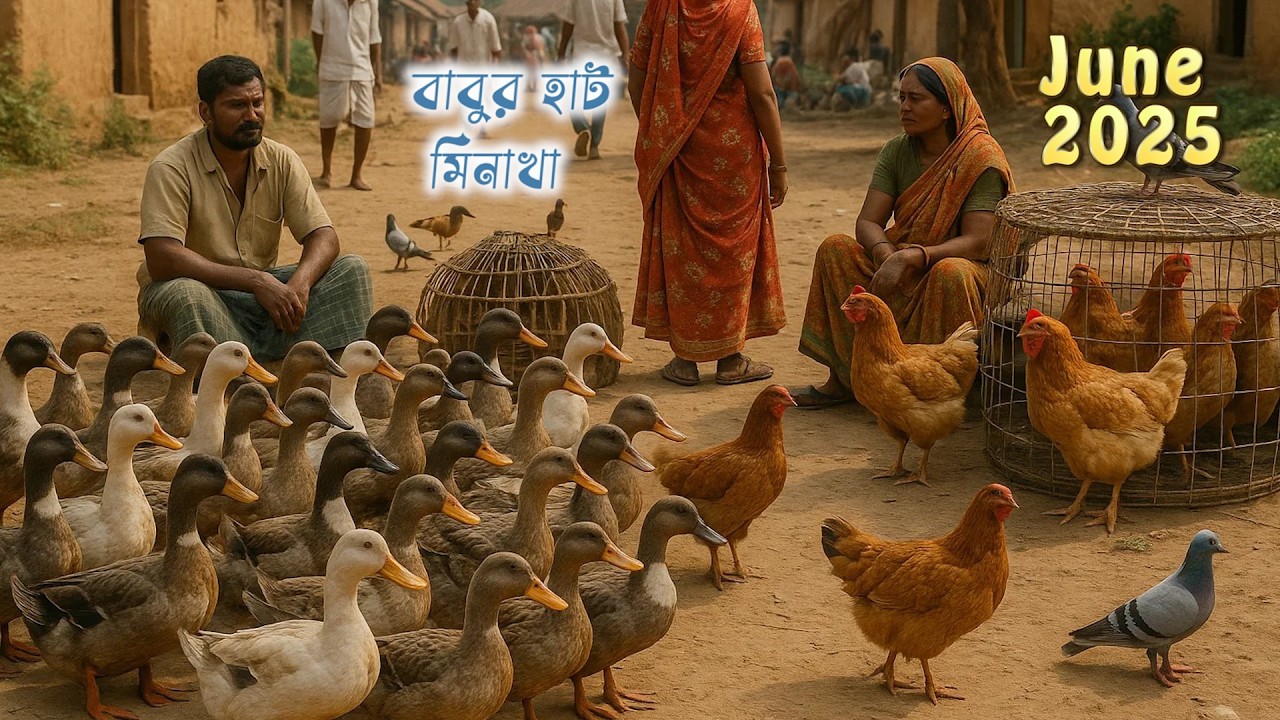 বাবুর হাট পাখির হাট ২০২৫ | হাঁস-মুরগির দারুন ভিড় ও দাম! | Baburhat Bird Market Vlog #hen #duck