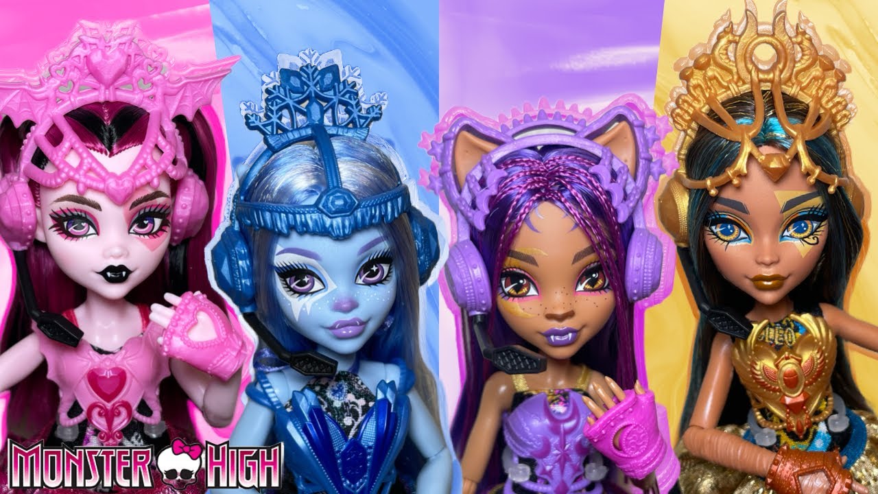 Monster High SKULLTIMATE SECRETS 4 Doll Unboxing & Review!! Ft. Abbey, Draculaura, Clawdeen & Cleo!