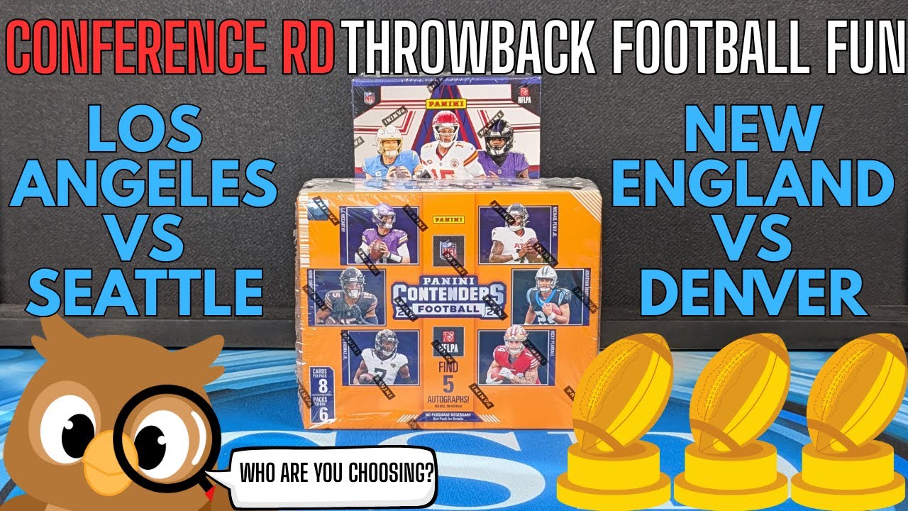 2024 Panini Contenders, Rookie & Stars Football Hobby Review. Conference RD Throwback Football Fun!!