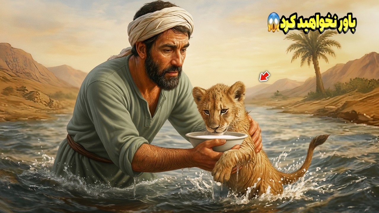 این جوان فقیر ، شیر تشنه را از غرق شدن نجات داد، شیر کاری با مرد جوان کرد که دنیا را تکان داد و... 😱