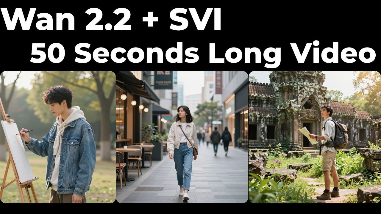 Wan 2.2 + Stable Video Infinity &mdash; 50-секундный тест видео с ИИ