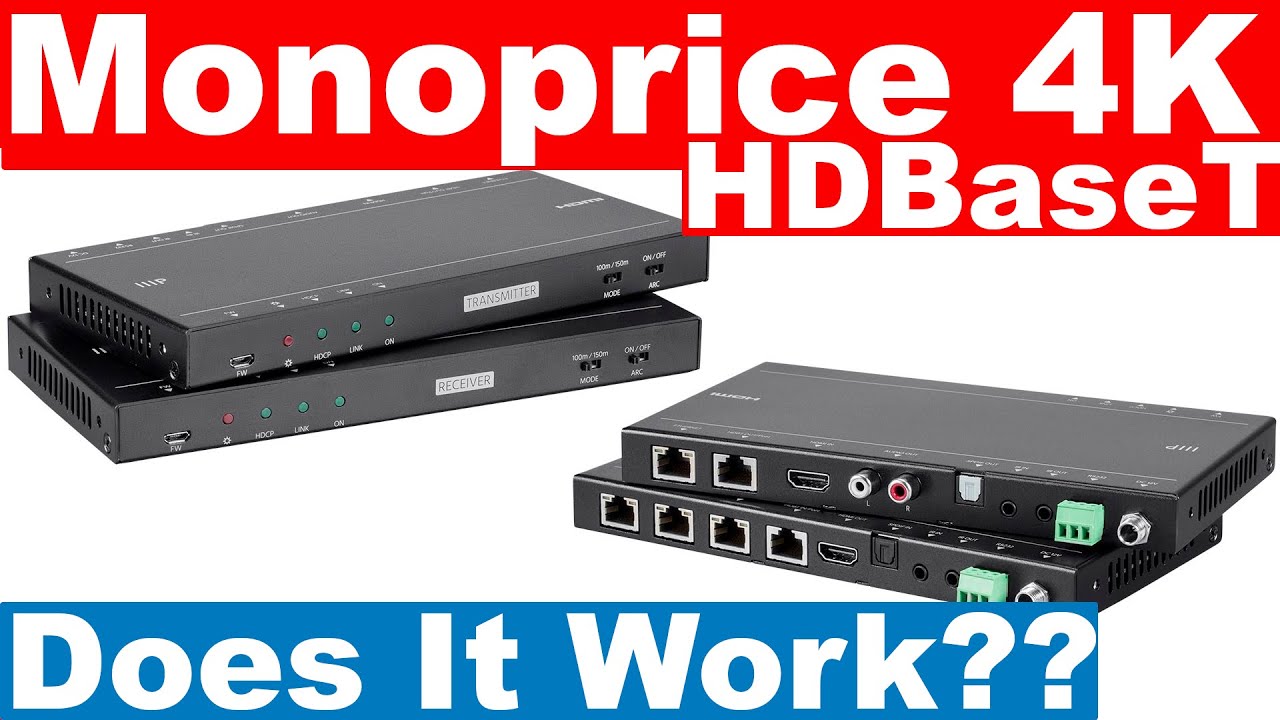 Monoprice Blackbird 4K ARC HDBaseT Overview and Install | HDMI over Cat5e