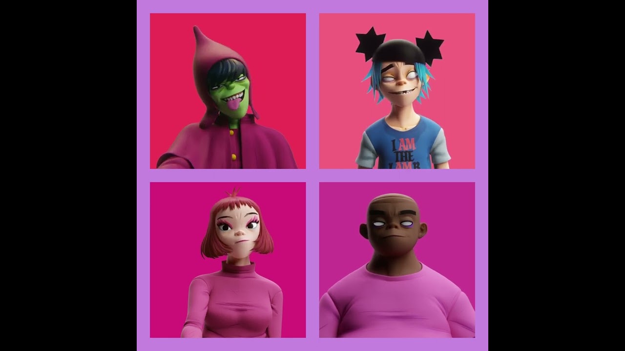 Gorillaz animated banner (Apple Music mobile)