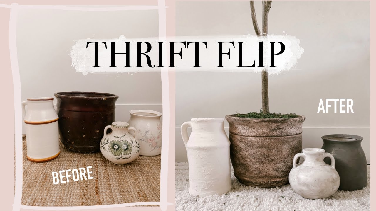 THRIFT FLIP - antique vase 3 ways (ugly to cute)