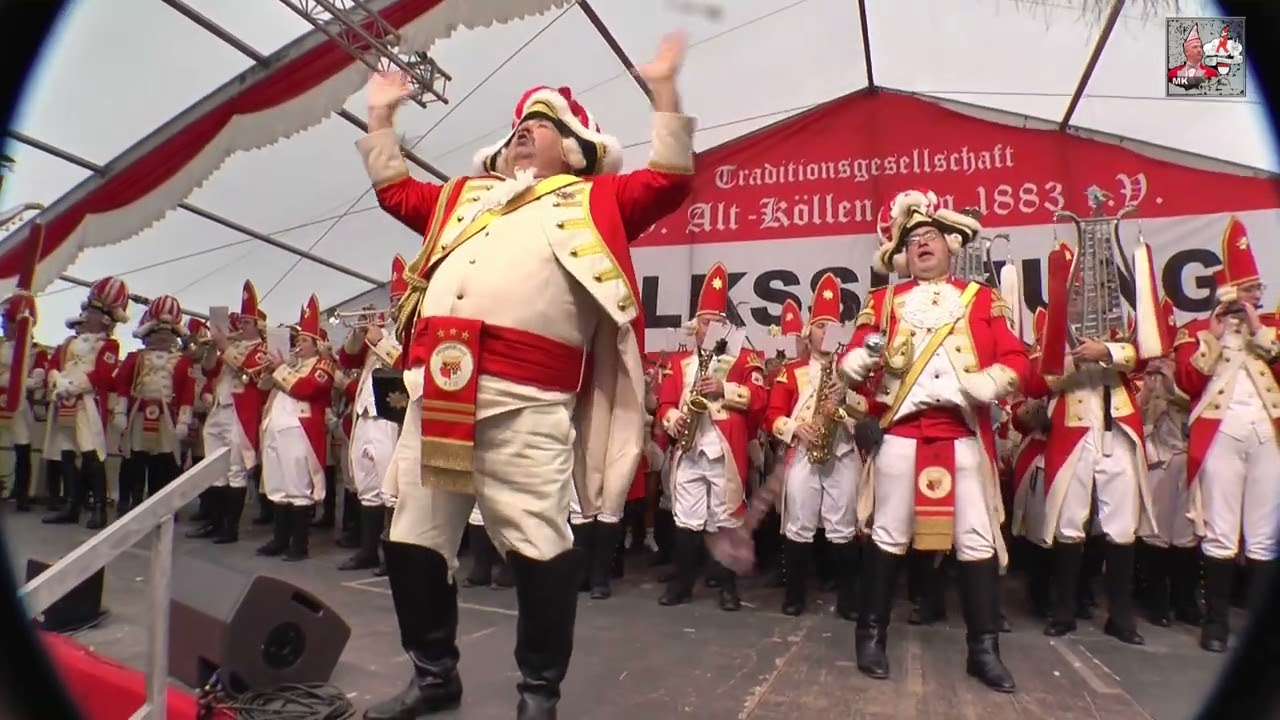 Einzug Volkssitzung FUNKEN ROT WEISS GLEUEL