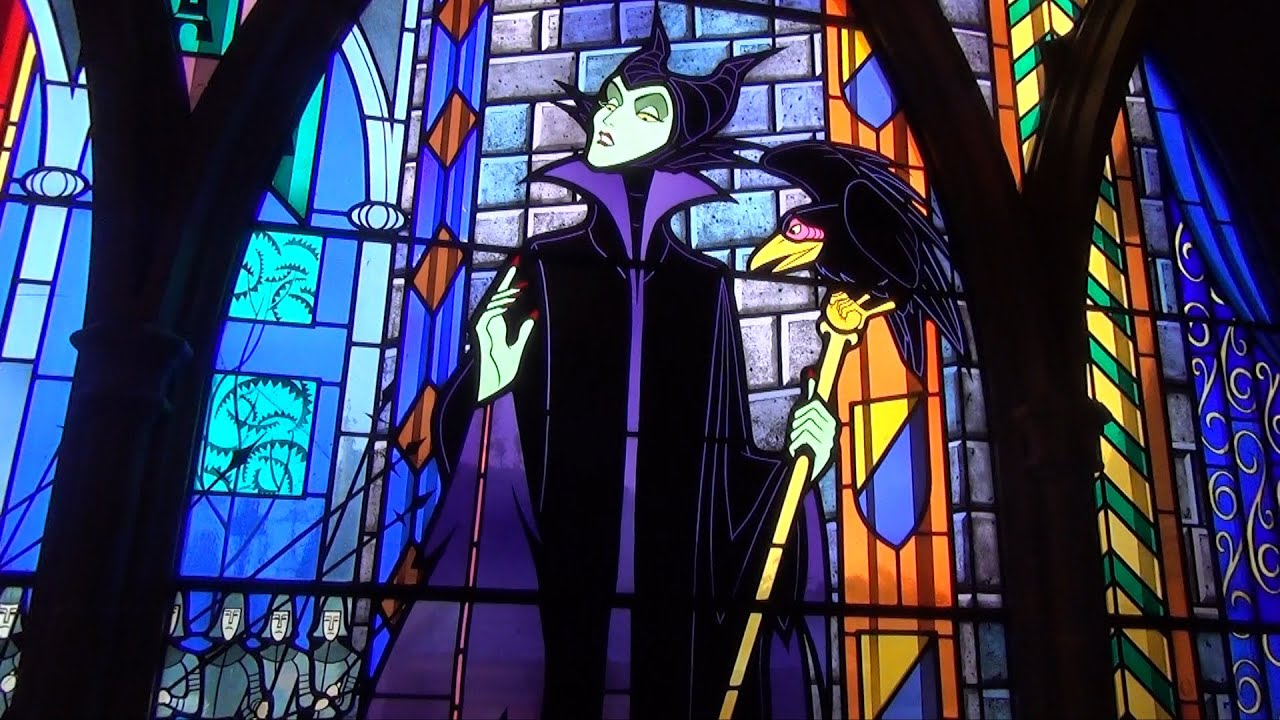 Sleeping Beauty Castle Walk-Through w/Stained Glass, Tapestries Incl. Maleficent at Disneyland Paris