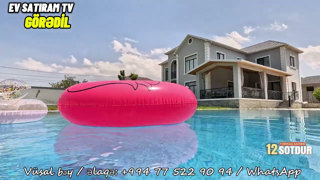🌟Qiymət Endirildi! 410 000 (500 000) Manata! Novxanıda, 12 Sotda Dəniz mənzərəsi Olan Hovuzlu Ev 🏡