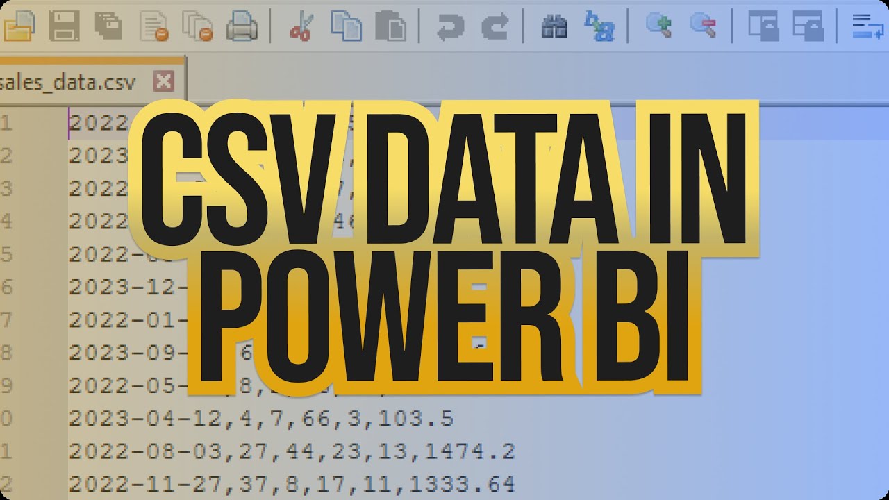 How to Load Data from an CSV into Power Bi