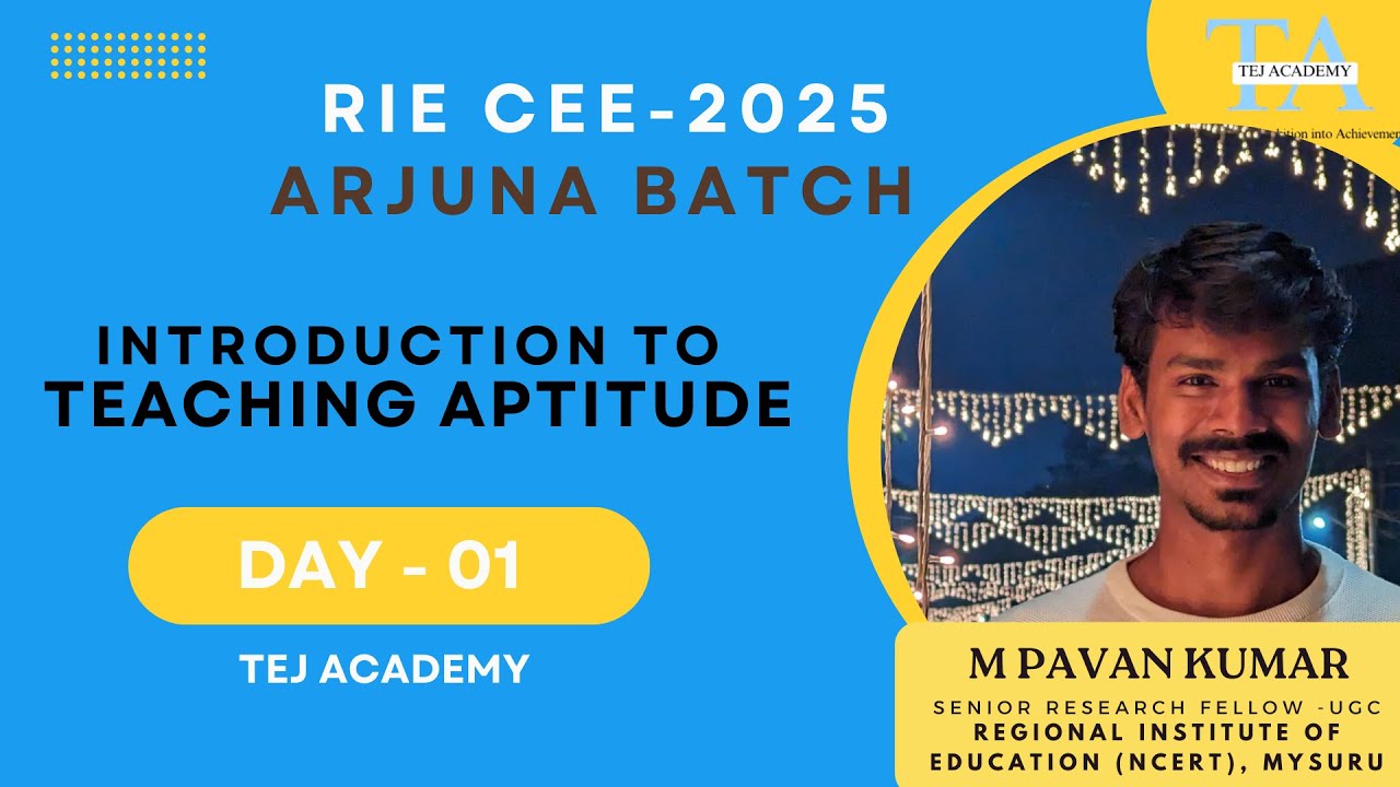 RIE CEE  | INTRODUCTION TO TEACHING APPTITUDE