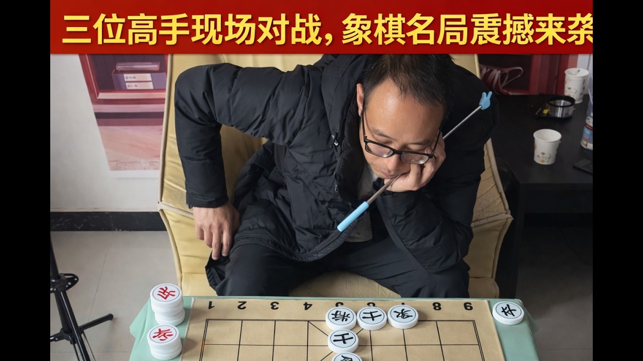 三位高手现场对战，象棋名局震撼来袭