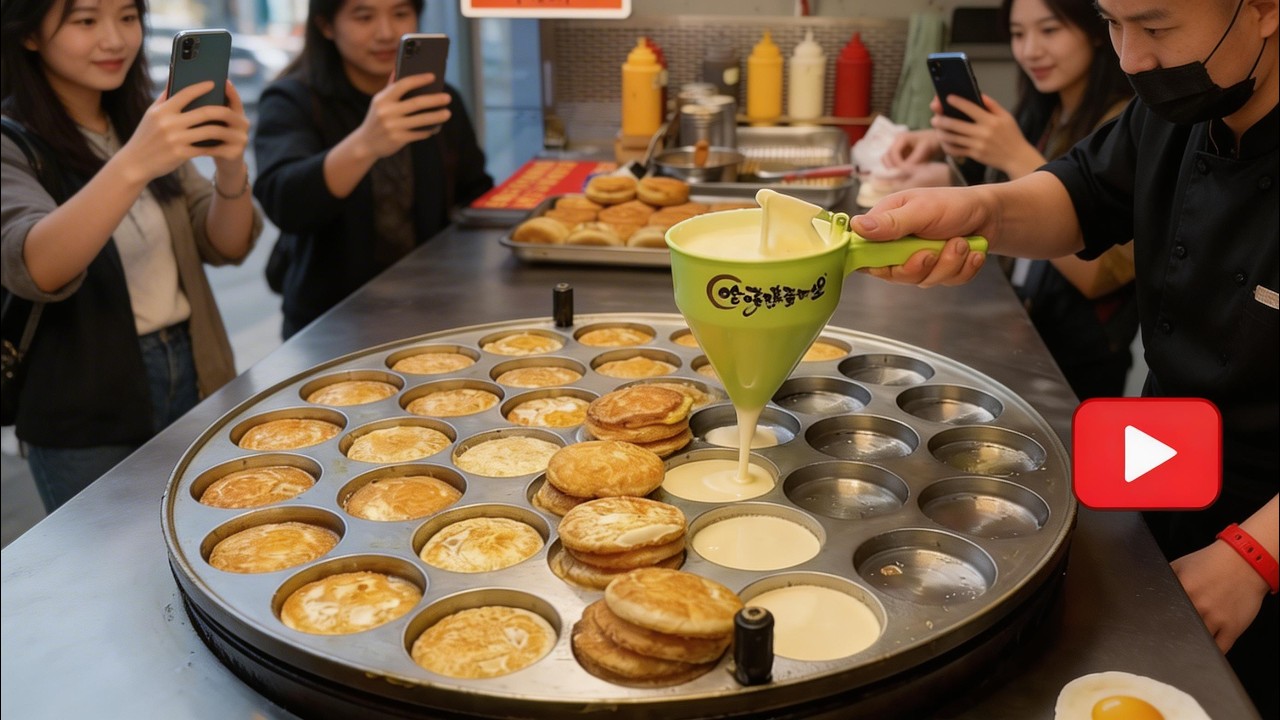 Бургер с яйцом и уличной едой 🔥 Хрустящая корочка снаружи, сочная 🤤 #УличнаяЕда #Бургер #Сочный