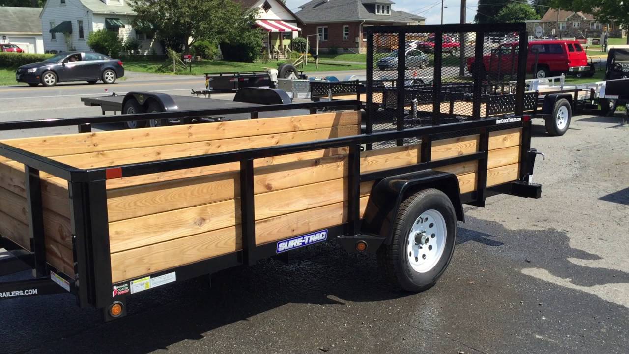 Sure Trac 6x12 Tube Top 3-Board High Side Utility Landscape Trailer ST7212HST-B-030