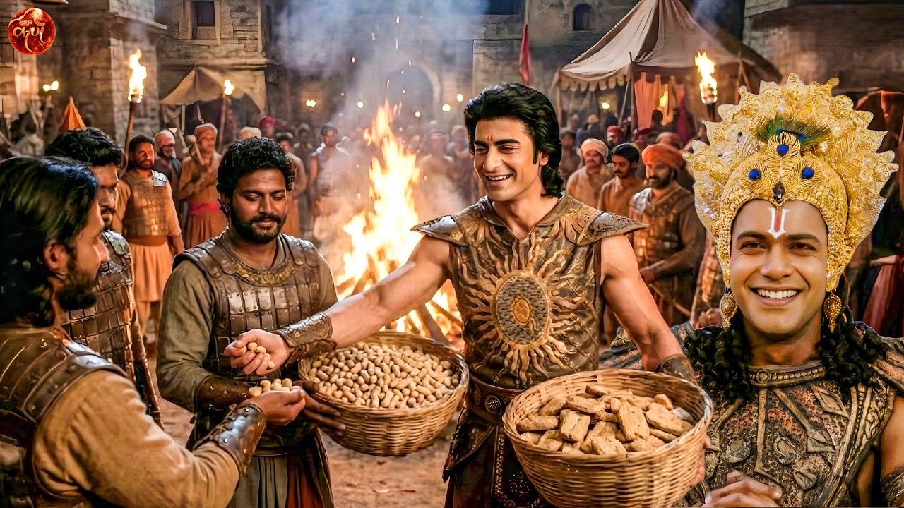 वासुदेव के कहने पर कर्ण ने किया अपने राज्य मैमूंगफली रेवड़ी का दान || Suryaputra Karn