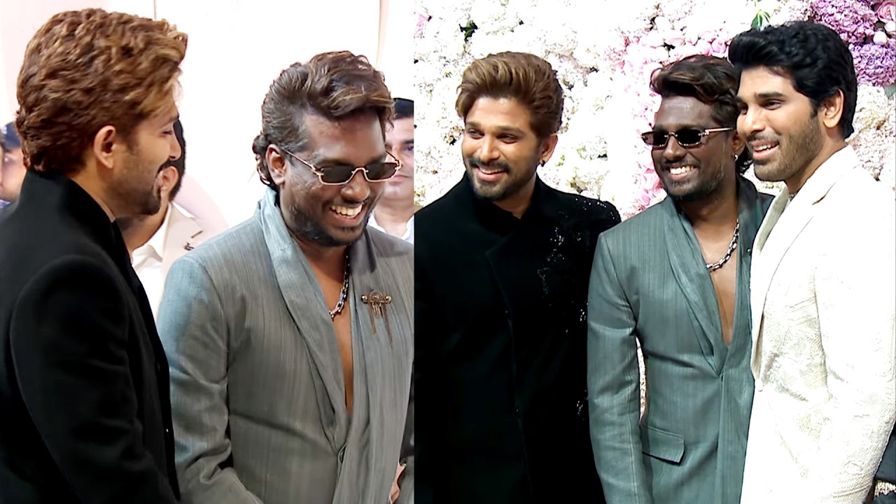 Director Atlee Visuals With Allu Arjun at #AlluSirish & #Nayanika Pre-Wedding Reception | DC