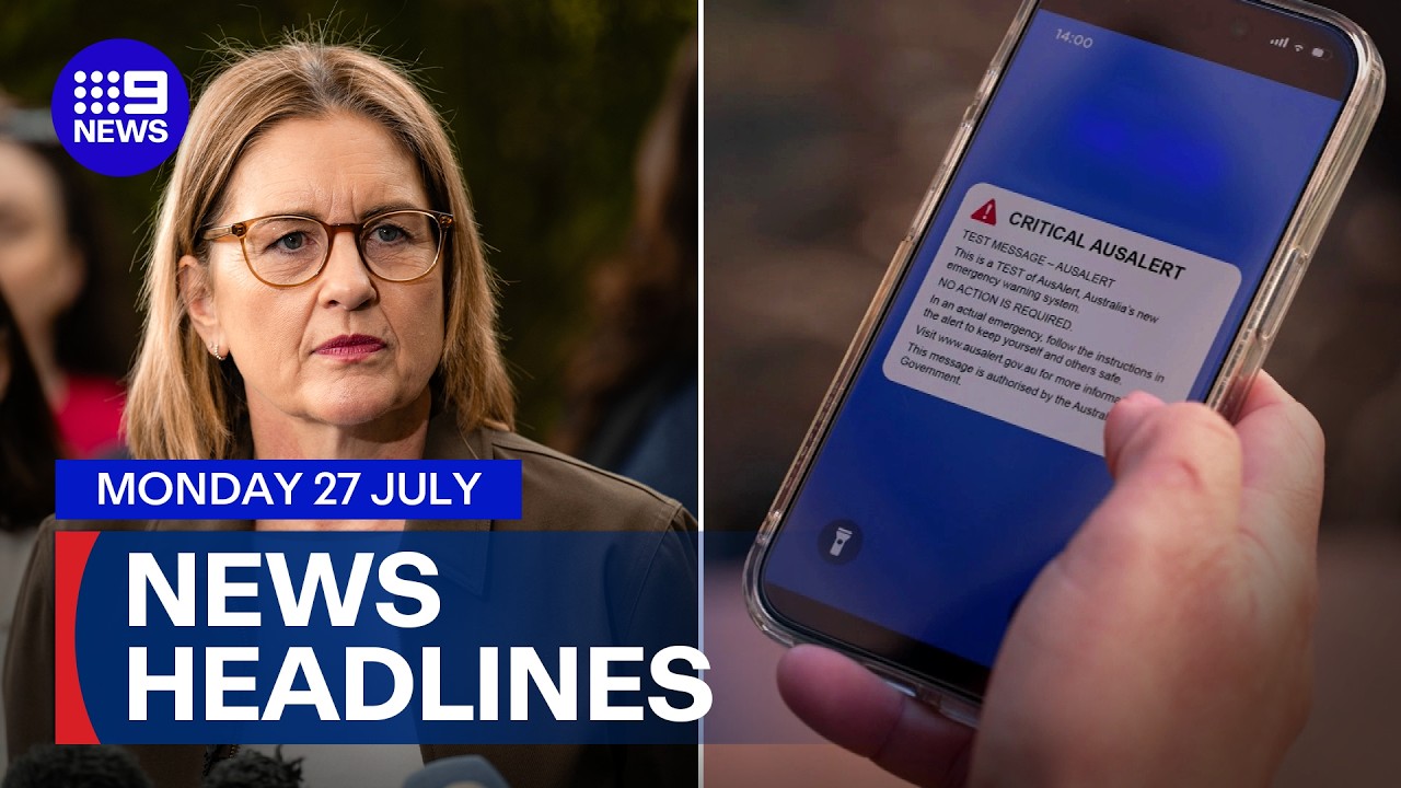 Jacinta Allan's leadership under threat; Nationwide emergency alert to be tested | 9 News Australia