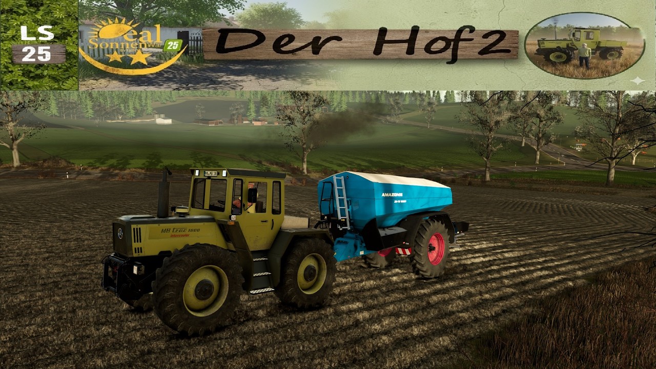LS25 Der Hof 2  #166   Düngerproduktion ans Autodrivenetz angeschlossen, letztes Feld gekalkt