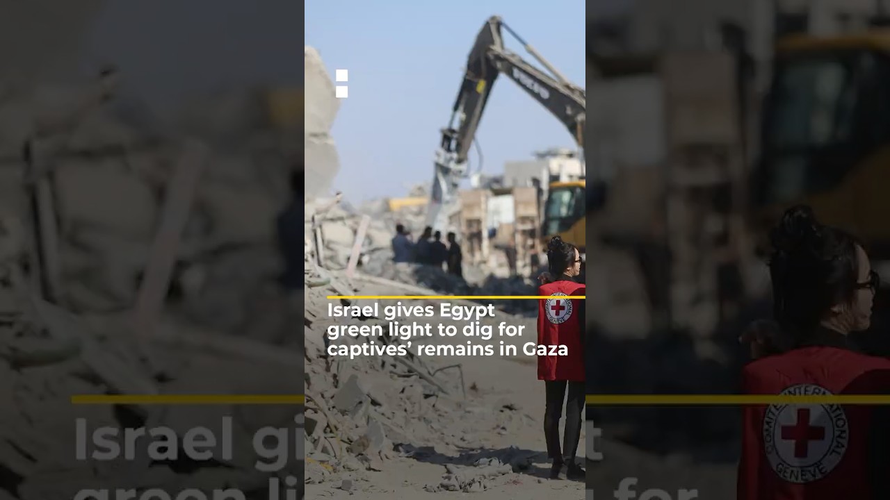 Israel gives Egypt green light to dig for captives&rsquo; remains in Gaza | #ajshorts