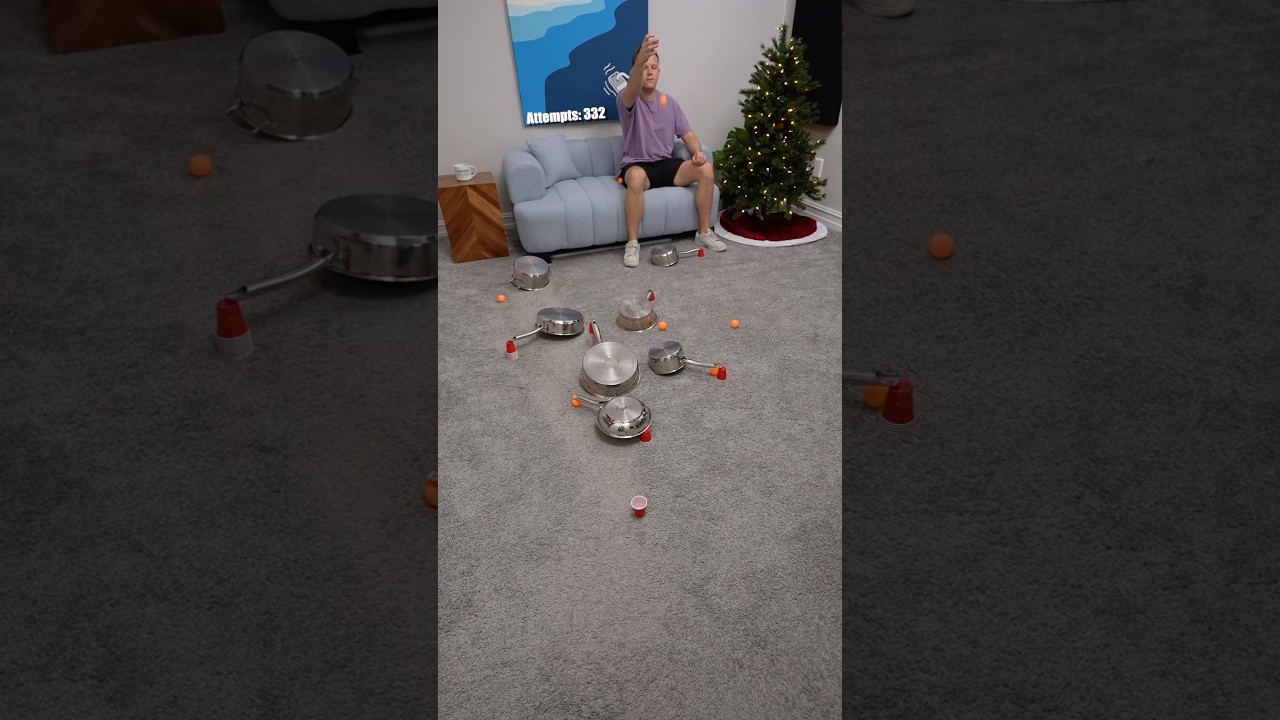 Ping Pong Trick Shot! 🎅🏻