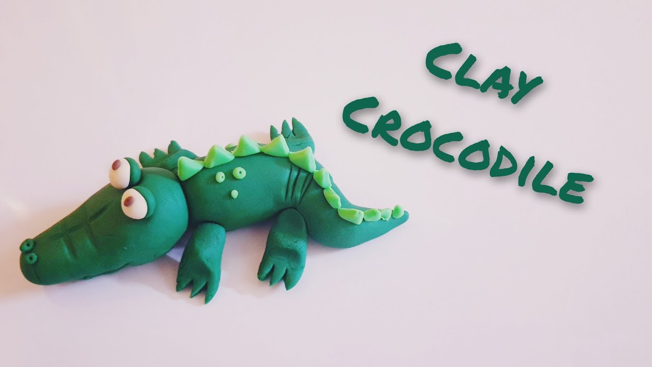 How to make crocodile from play doh | Super easy clay modelling | Polymer clay Crocodile