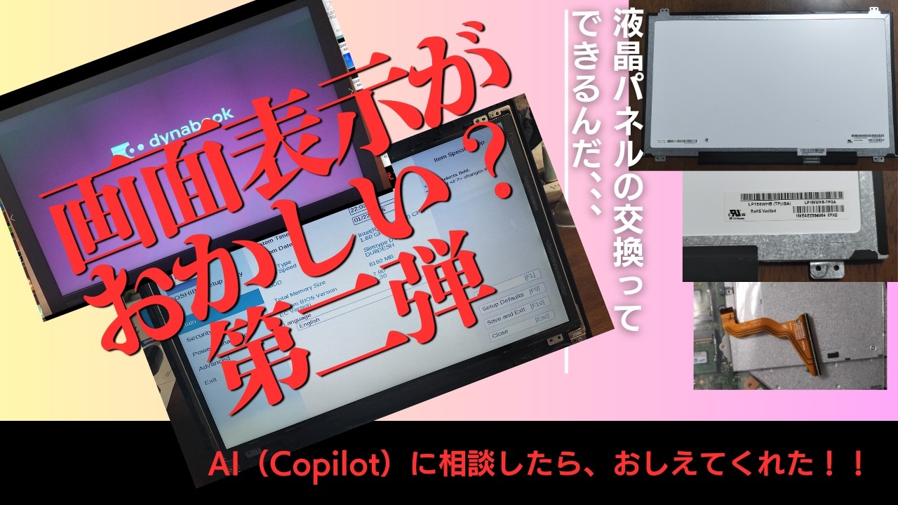 液晶画面がうまく映らない！？液晶パネルって交換できるんだ！