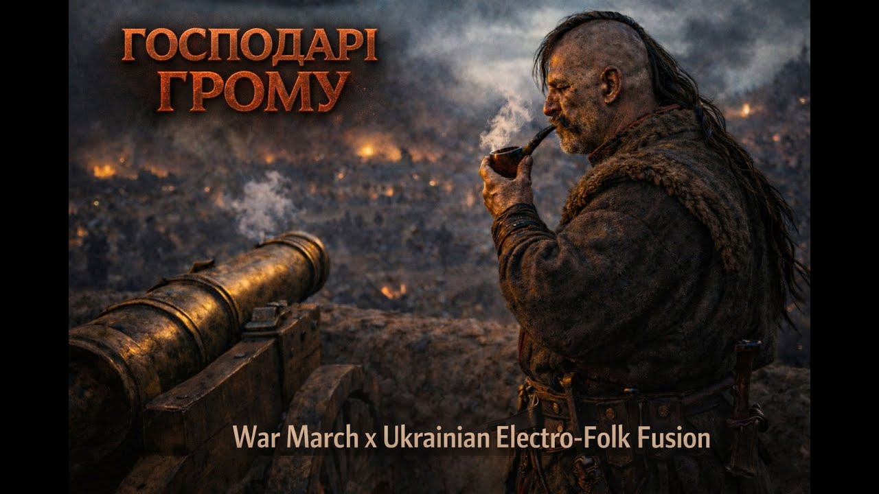 ГОСПОДАРІ ГРОМУ ⚡ Артилеристам ЗСУ присвячено! | Козацький військовий марш - Ukrainian Folk Fusion#6