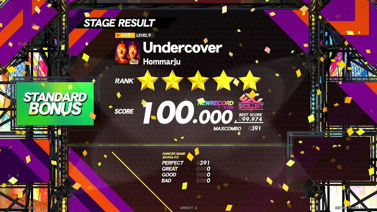 【DANCERUSH STARDOM】Undercover / ふつう譜面 EXCELLENT 外部出力